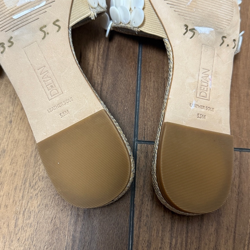💠New Deltan Flora Metallic Raffia Sandal (5.5) - Picture 6 of 8